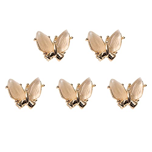 ZEPFJHE Nagelkunst-Anhänger, Zirkonia, Nagel-Strasssteine, Legierung, Schmetterling, Nagel-Kristalle, Diamanten, für Kunstdekoration, Metallnieten von ZEPFJHE
