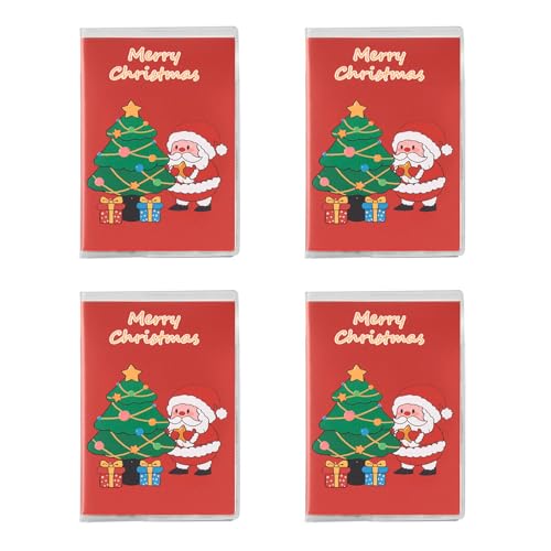 ZEPFJHE Notizbücher mit 128 Seiten, liniert, weihnachtliche Notizblöcke, 10,7 x 7,6 cm, kleine Notizbücher zum Zeichnen und Schreiben, 4 Stück ZEPFJHE Notizbücher mit 128 Seiten, liniert, weihnachtliche Notizblöcke, 10,7 x 7,6 cm, kleine Notizbücher zum Zeichnen und Schreiben, 4 Stück von ZEPFJHE