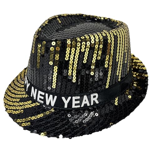 ZEPFJHE Pailletten-Partyhut für Silvester, Gentleman, Jazzs, Erwachsene, Festival, Familientreffen, formelle Anlässe, Kopfbedeckung, Partyhut ZEPFJHE Pailletten-Partyhut für Silvester, Gentleman, Jazzs, Erwachsene, Festival, Familientreffen, formelle Anlässe, Kopfbedeckung, Partyhut von ZEPFJHE