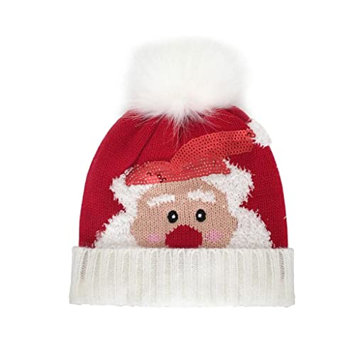 ZEPFJHE Schöne Strickmütze, Weihnachtsmann, Strickmütze, Wollmütze, Ohrenschutz, Winter, für Familientreffen, Halloween ZEPFJHE Schöne Strickmütze, Weihnachtsmann, Strickmütze, Wollmütze, Ohrenschutz, Winter, für Familientreffen, Halloween von ZEPFJHE