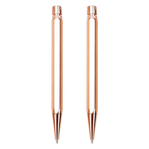 ZEPFJHE Sechseckiger Kugelschreiber, sechseckig, Metall, Signierstift, einziehbarer Kugelschreiber, Gastschild, 2 Stück ZEPFJHE Sechseckiger Kugelschreiber, sechseckig, Metall, Signierstift, einziehbarer Kugelschreiber, Gastschild, 2 Stück von ZEPFJHE