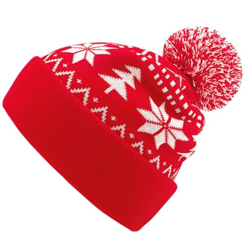 ZEPFJHE Strickmütze für Studenten, Erwachsene, winddicht, Weihnachtsmütze, handgefertigt, Schneeflockenmuster, hält warm, Fahrradmütze ZEPFJHE Strickmütze für Studenten, Erwachsene, winddicht, Weihnachtsmütze, handgefertigt, Schneeflockenmuster, hält warm, Fahrradmütze von ZEPFJHE