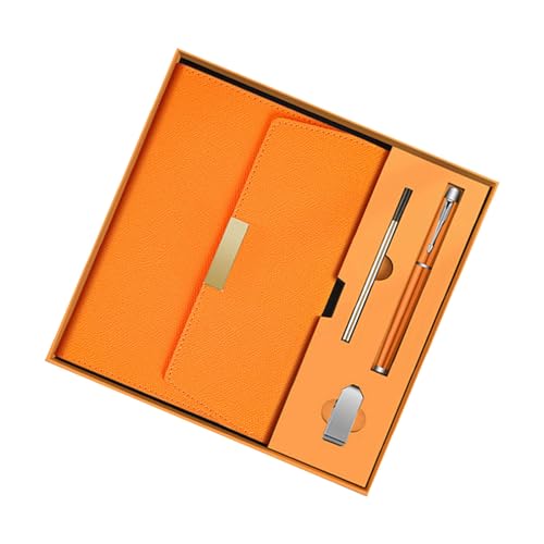 ZEPFJHE Tagebuch, Notizbuch mit Stift und Box, Set, PU-Leder, 100 Blatt, 200 Seiten, tägliche Notizblöcke, Schreibbedarf für Erwachsene von ZEPFJHE