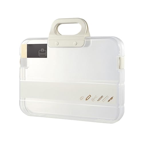 ZEPFJHE Tragbare Aktenbox, transparenter Bleistift für Etui, Ordner mit Schlossstatio ZEPFJHE Tragbare Aktenbox, transparenter Bleistift für Etui, Ordner mit Schlossstatio von ZEPFJHE