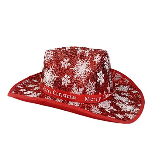 ZEPFJHE Vintage Hut Unisex Filz Damen Hüte mit Schneeflockenmuster Weihnachten Top Bonnet Herren Cosplay Hut ZEPFJHE Vintage Hut Unisex Filz Damen Hüte mit Schneeflockenmuster Weihnachten Top Bonnet Herren Cosplay Hut von ZEPFJHE