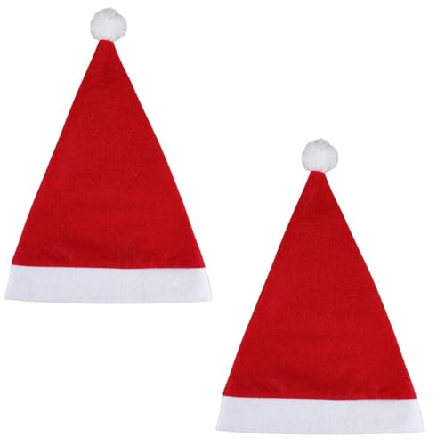 ZEPFJHE Weihnachtsmütze, Vliesstoff und weiße Krempe, für Weihnachtsfeiern, Verkleidungen, Cosplay, Farbe ZEPFJHE Weihnachtsmütze, Vliesstoff und weiße Krempe, für Weihnachtsfeiern, Verkleidungen, Cosplay, Farbe von ZEPFJHE