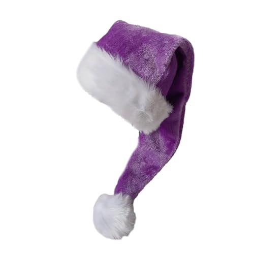 ZEPFJHE Weihnachtsmütze, dicker Plüsch und weiße pelzige Krempe, für Weihnachtsfeiern, Verkleidungen, Cosplay, mehrfarbig ZEPFJHE Weihnachtsmütze, dicker Plüsch und weiße pelzige Krempe, für Weihnachtsfeiern, Verkleidungen, Cosplay, mehrfarbig von ZEPFJHE