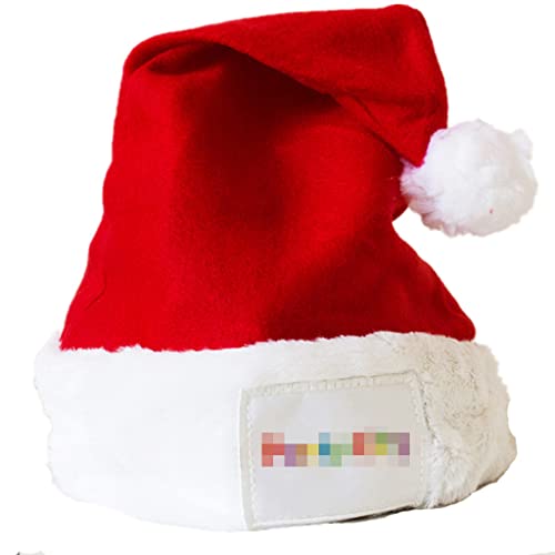 ZEPFJHE Weihnachtsmütze mit weißem Plüschbesatz, Weihnachtsmütze für Frohe Weihnachten, Festivalzubehör, Dekoration ZEPFJHE Weihnachtsmütze mit weißem Plüschbesatz, Weihnachtsmütze für Frohe Weihnachten, Festivalzubehör, Dekoration von ZEPFJHE