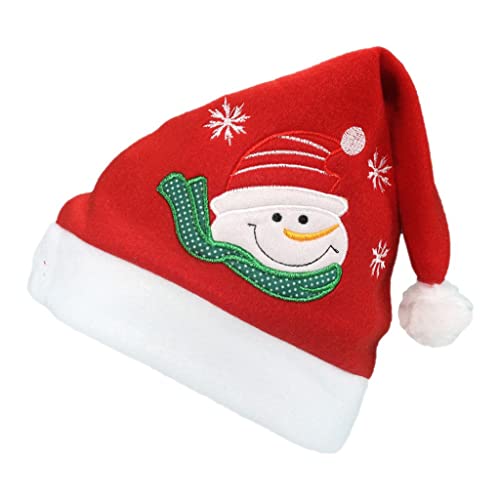 ZEPFJHE Weihnachtsmütze mit weißem Plüschbesatz, bequeme Weihnachtsmütze für Neujahr, festliche Feiertagsparty, Verkleidung ZEPFJHE Weihnachtsmütze mit weißem Plüschbesatz, bequeme Weihnachtsmütze für Neujahr, festliche Feiertagsparty, Verkleidung von ZEPFJHE