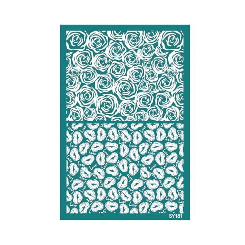 ZEPFJHE Wiederverwendbare Valentinstags-Siebdruck-Schablonen mit Herz-Blumen-Motiv, Siebdruck-Schablonen für T-Shirt, Fensterdekoration, wiederverwendbare Ohrringe, Druckschablonen, Valentinstag ZEPFJHE Wiederverwendbare Valentinstags-Siebdruck-Schablonen mit Herz-Blumen-Motiv, Siebdruck-Schablonen für T-Shirt, Fensterdekoration, wiederverwendbare Ohrringe, Druckschablonen, Valentinstag von ZEPFJHE