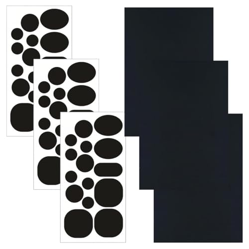 ZEPIQOR 6PCS daunenjacke flicken für daunenjacke flicken reparaturset, Daunenjacke Reparaturflicken Nylon, 48 Stück Flicken Selbstklebend Wasserdicht Reparatur für Daunenjacke, Oberbekleidung (Schwarz von ZEPIQOR