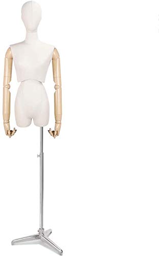 Mannequin Schneider Dummy Kleiderform Frauen Schneider Dummy Schaufensterpuppe Schneiderin Dummies Modestudenten Zeigen Büsten Torso Plastikarm Verstellbarer tragbarer Schmuck (Farbe: b) (e) von ZERAPH