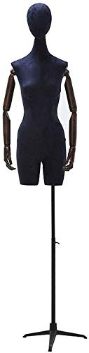 Mannequin Schneider Dummy Kleiderform Verstellbare Höhe Weibliche Schneider Dummy -Schneider Mannequin Ausstellung Büste Massivholz Arm Metall Basis für Bekleidung Schmuck Ausstellungsständer (e) von ZERAPH