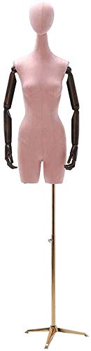 Mannequin Schneider Dummy Kleiderform Verstellbare Höhe Weibliche Schneider Dummy -Schneider Mannequin Ausstellung Büste Massivholz Arm Metall Basis für Bekleidung Schmuck Display Ständer (D) von ZERAPH