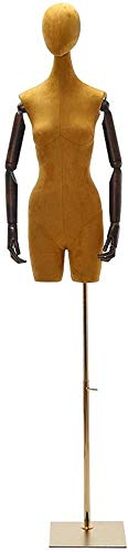 Mannequin Schneider Dummy Kleiderform Verstellbare Höhe Weibliche Schneider Dummy -Schneider Mannequin Ausstellung Büste Massivholz Arm Metall Basis für Bekleidung Schmuck Display Ständer (c) von ZERAPH