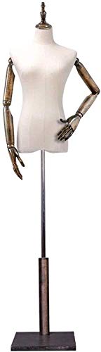 Mannequin Schneider Dummy Kleiderform Weibliche Schneider Dummy Dressmaker Mode Studenten Mannequin Ausstellung Büste mit Holzarm Massivholz Basis für Kleidung Schmuck Ausstellungsständer (EIN Mannequin Schneider Dummy Kleiderform Weibliche Schneider Dummy Dressmaker Mode Studenten Mannequin Ausstellung Büste mit Holzarm Massivholz Basis für Kleidung Schmuck Ausstellungsständer (EIN von ZERAPH