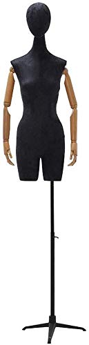 Mannequin Schneider Dummy Kleiderform Weibliche Schneider Dummy Dressmaker Mode Studenten Schaufensterpupplung Büste Eisenbasis Verstellbares Höhenbekleidung Schmuck Ausstellungsständer (a) von ZERAPH