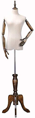 Mannequin Schneider Dummy Kleiderform Weibliche Schneider Dummy -Schneidermeister Mode Studenten Schaufensterpupplung Büste mit Holzarm Massivholz Basis für Kleidung Schmuck Ausstellungsständer (d Mannequin Schneider Dummy Kleiderform Weibliche Schneider Dummy -Schneidermeister Mode Studenten Schaufensterpupplung Büste mit Holzarm Massivholz Basis für Kleidung Schmuck Ausstellungsständer (d von ZERAPH