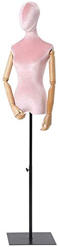 Mannequin Schneiderschneider Dummy Kleidform Schaufensterpuppe Ausstellung Büste Weibliche Schneider Dummy Dressmaker Modestudenten mit Metallbasis für Bekleidung Schmuck Ausstellungsstand (Pink L) von ZERAPH