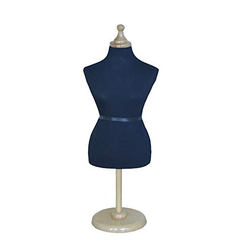 Mannequin Schneiderung Dummy Kleidform 1: 2 Skala kleine Schneiderin Dummy Frau, Schneider Manikins Mini Doll Kleid Form Display Puppenhauszubehör Dekoration (schwarz) von ZERAPH