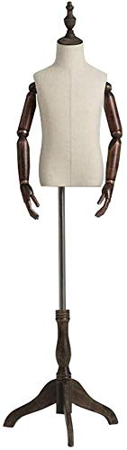Schaufensterpuppen Schneiderung Dummy Dressform Child Schneider Dummy Schaufensterpuppen Büsten-Schneider Zeigen antike Massive Holzbasishöhe verstellbar für 3-8 Jahre alte Kinder Kleidung (Cl) von ZERAPH