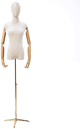 Schaufensterpuppen Schneiderung Dummy Dressform weibliche Schaufensterpuppe Halbkörper mit Metallstativständer und Kopf, Damenkleid Form Dummy für Laden/Show/Design, Heavy Duty Kleiderform Mannequin Schaufensterpuppen Schneiderung Dummy Dressform weibliche Schaufensterpuppe Halbkörper mit Metallstativständer und Kopf, Damenkleid Form Dummy für Laden/Show/Design, Heavy Duty Kleiderform Mannequin von ZERAPH