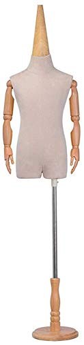 Schaufensterpuppen Schneiderung Dummy Kleiderform Frauen Schaufensterpuppen Torso Körper Display Designer Zeigen Kindermodell Requisiten abnehmbare Kleidung Match mit Holz (B) von ZERAPH