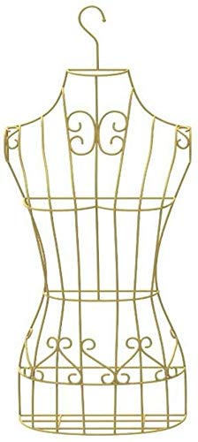 Schaufensterpuppen Schneiderung Dummy Kleiderform weibliche Schaufensterpuppen Torso halbkörperwandmontiertes Kleid Form Metalldraht Rahmen für Designer Display, 3 Farben (Gold) von ZERAPH