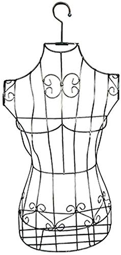 Schaufensterpuppen Schneiderung Dummy Kleiderform weibliche Schaufensterpuppen Torso halbkörperwandmontiertes Kleid Form Metalldraht Rahmen für Designer Display, 3 Farben (schwarz) von ZERAPH