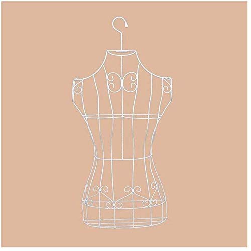 Schaufensterpuppen Schneiderung Dummy Kleiderform weibliche Schaufensterpuppen Torso halbkörperwandmontiertes Kleid Form Metalldraht Rahmen für Designer Display, 3 Farben (weiß) von ZERAPH