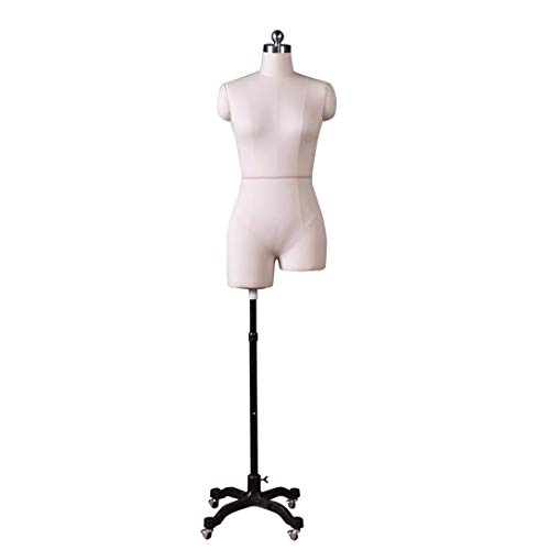 Schaufensterpuppen Schneiderung Dummy Kleidform Schneider Schaufensterpuppen Dummy -Bekleidungsgeschäft Schaufensterpuppen Modell mit Metallbasisfenster -Display -Regal (Weiß 82) von ZERAPH