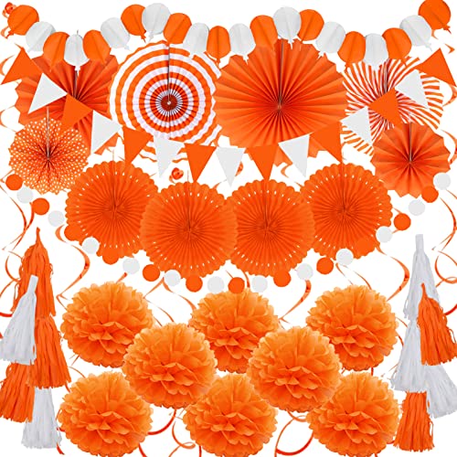 ZERODECO Party Deko, 41 Stück Orange Party Dekoration Papier Pompoms Girlande für Jungen Mädchen Frauen Geburtstag Hochzeiten Abschlussfeier Halloween-Atmosphäre Hintergrund Partydekorationen ZERODECO Party Deko, 41 Stück Orange Party Dekoration Papier Pompoms Girlande für Jungen Mädchen Frauen Geburtstag Hochzeiten Abschlussfeier Halloween-Atmosphäre Hintergrund Partydekorationen von ZERODECO