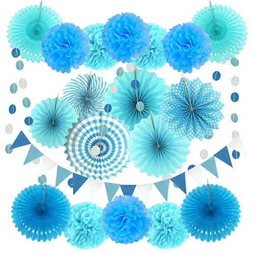 Zerodeco Party Dekoration Papier-Bommeln, Aufhängen Fächer, Dreieckige Wimpel und hängende Glitter Punkt Girlande Dekorpapier für Party Hochzeit Geburtstag Festival Weihnachten Event Karneval 21 Stück Zerodeco Party Dekoration Papier-Bommeln, Aufhängen Fächer, Dreieckige Wimpel und hängende Glitter Punkt Girlande Dekorpapier für Party Hochzeit Geburtstag Festival Weihnachten Event Karneval 21 Stück von ZERODECO