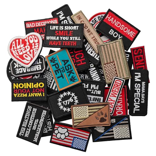 ZESION 10 x zufällige taktische Moral-Patch-Set, volle Stickerei, taktisches Patch-Set, Moral-Patch, Klettverschluss für Mützen, Rucksäcke, Kleidung, Westen, Militäruniformen, taktische Ausrüstung usw ZESION 10 x zufällige taktische Moral-Patch-Set, volle Stickerei, taktisches Patch-Set, Moral-Patch, Klettverschluss für Mützen, Rucksäcke, Kleidung, Westen, Militäruniformen, taktische Ausrüstung usw von ZESION