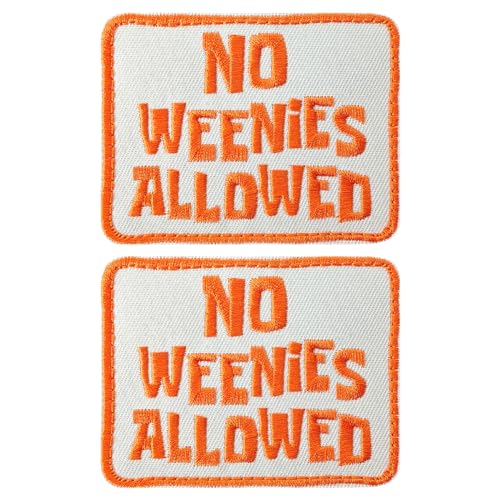 ZESION 2PCS No Weenies Allowed Patches, taktische Patches volle Stickerei militärische Patch für Mützen Taschen Westen militärische Uniform von ZESION