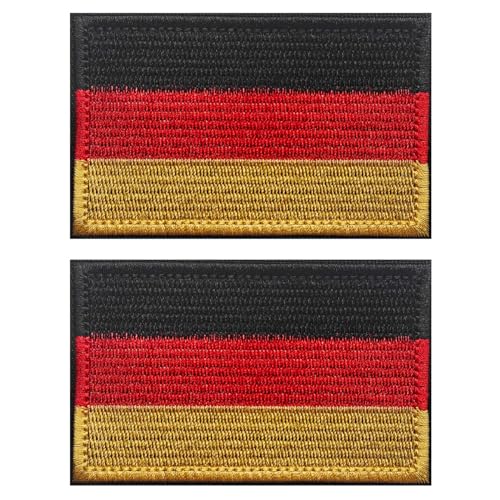 ZESION 2PCS deutsche Flagge Patches Set, taktische Flagge Patches volle Stickerei militärische Patch für Mützen Taschen Westen militärische Uniform von ZESION