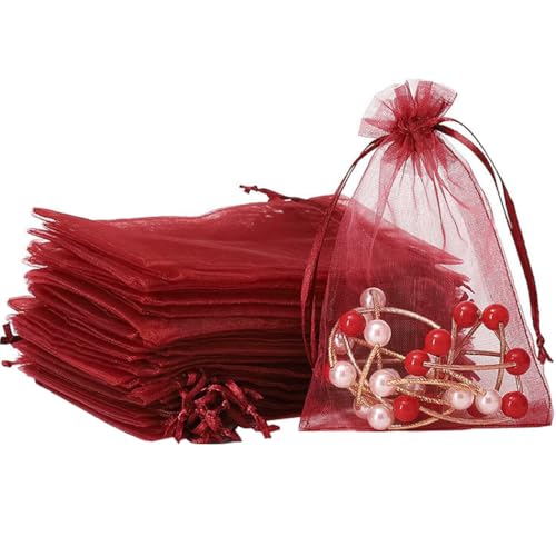 ZESLIV 50 Stück Organzabeutel Hochzeit Schmuckbeutel Organzasäckchen Weinrot 17 x 23 cm Säckli Beutel Geschenkbeutel Bonbonsbeutel ZESLIV 50 Stück Organzabeutel Hochzeit Schmuckbeutel Organzasäckchen Weinrot 17 x 23 cm Säckli Beutel Geschenkbeutel Bonbonsbeutel von ZESLIV