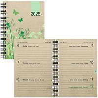 ZETTLER KALENDER Taschenkalender Graspapier mit Spirale 2026 grün ZETTLER KALENDER Taschenkalender Graspapier mit Spirale 2026 grün von ZETTLER KALENDER