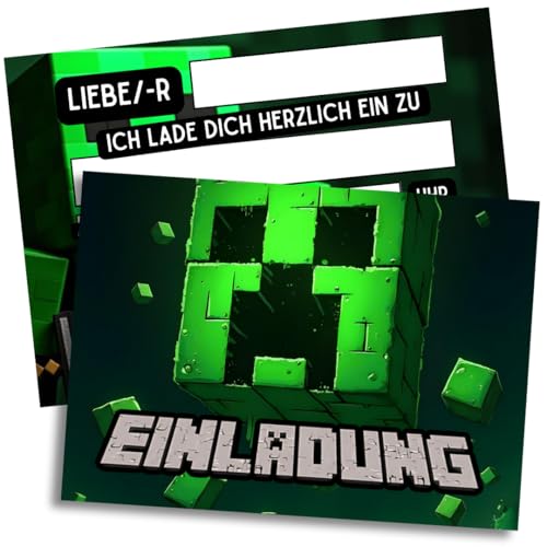 ZETTMANN® 10er Einladungskarten Kindergeburtstag Jungen & Mädchen - Einladung zum Geburtstag - Einladungskarten Geburtstag - coole Geburtstagseinladungen für Kinder (Monster) von ZETTMANN