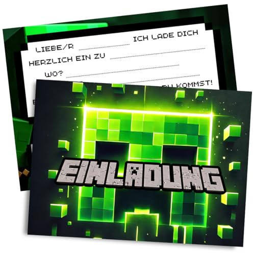 ZETTMANN® 10er Einladungskarten Kindergeburtstag Mädchen Junge - Einladung zum Geburtstag - Einladungskarten Geburtstag - Geburtstagseinladungen für Kinder (Block) von ZETTMANN