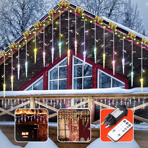 ZEWETO Eiszapfen Lichterkette Außen, 10m Eisregen Lichterkette 360 Leds IP44 Wasserdicht 8 Modi Lichterketten fur Innen Außen Weihnachten Party Tannenbaum Fenster Balkon Terrasse ZEWETO Eiszapfen Lichterkette Außen, 10m Eisregen Lichterkette 360 Leds IP44 Wasserdicht 8 Modi Lichterketten fur Innen Außen Weihnachten Party Tannenbaum Fenster Balkon Terrasse von ZEWETO