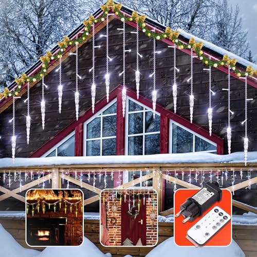 ZEWETO Eiszapfen Lichterkette Außen, 10m Eisregen Lichterkette 360 Leds IP44 Wasserdicht 8 Modi Lichterketten fur Innen Außen Weihnachten Party Tannenbaum Fenster Balkon Terrasse ZEWETO Eiszapfen Lichterkette Außen, 10m Eisregen Lichterkette 360 Leds IP44 Wasserdicht 8 Modi Lichterketten fur Innen Außen Weihnachten Party Tannenbaum Fenster Balkon Terrasse von ZEWETO
