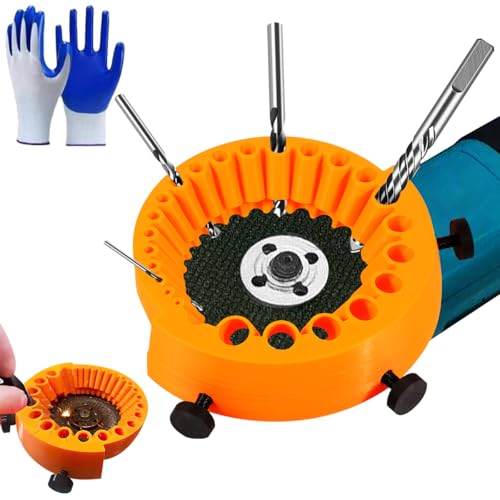 2025 Bohrerschleifgerät, Drill Bit Sharpening Tool mit Handschuhe, Drill Sharpener, zum 2-13 mm Effiziente Resharpening Tool, 125mm Bohrschleifer von ZEXUPORIUM