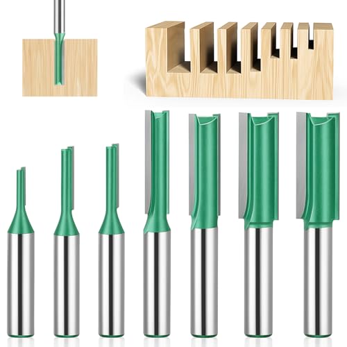 7 Stück Nutfräser 8mm Schaft, Fräser für Oberfräse, Oberfräse Fräser, Bündigfräser für 3mm, 4mm, 5mm, 6mm, 8mm, 10mm, 12mm 7 Stück Nutfräser 8mm Schaft, Fräser für Oberfräse, Oberfräse Fräser, Bündigfräser für 3mm, 4mm, 5mm, 6mm, 8mm, 10mm, 12mm von ZEXUPORIUM