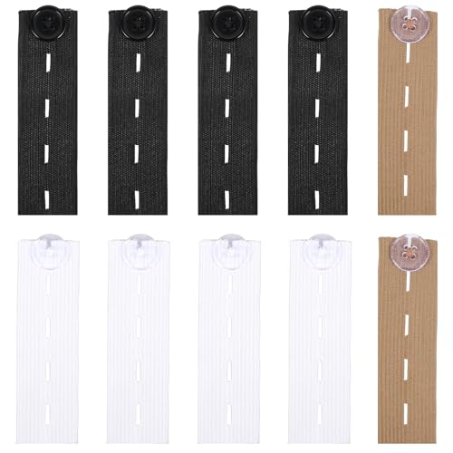10 Stück Hosenknopf Verlängerung, Knopfverlängerung für Hosen, Hosenbunderweiterung, Elastische Taillenbundverlängerungen für Männer und Frauen, Verstellbare Knopfverlängerungen 10 Stück Hosenknopf Verlängerung, Knopfverlängerung für Hosen, Hosenbunderweiterung, Elastische Taillenbundverlängerungen für Männer und Frauen, Verstellbare Knopfverlängerungen von ZEYIYER
