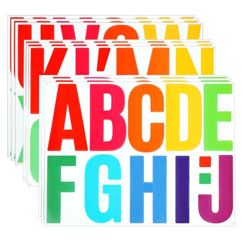ZEYIYER 102 Stück große Buchstaben-Aufkleber, Vinyl-Buchstaben, 10,2 cm, selbstklebende Alphabet-Aufkleber, wasserdicht, zum Aufkleben, bunte Aufkleber für Wandposter, Pinnwand, Briefkasten, ZEYIYER 102 Stück große Buchstaben-Aufkleber, Vinyl-Buchstaben, 10,2 cm, selbstklebende Alphabet-Aufkleber, wasserdicht, zum Aufkleben, bunte Aufkleber für Wandposter, Pinnwand, Briefkasten, von ZEYIYER