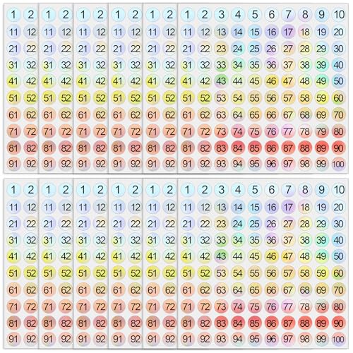 12 Blatt Zahlen Aufkleber 1-100 Number Stickers Zahlenaufkleber Selbstklebende Runde Nummernaufkleber Laser Zahlen zum Aufkleben for Klebepunkte Etiketten Für Büros Schließfächerheim 12 Blatt Zahlen Aufkleber 1-100 Number Stickers Zahlenaufkleber Selbstklebende Runde Nummernaufkleber Laser Zahlen zum Aufkleben for Klebepunkte Etiketten Für Büros Schließfächerheim von ZEYIYER