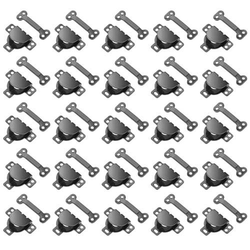 ZEYIYER 25 Set Haken und Ösen für Kleidung, schwarze Nähhaken und Ösenverschluss, Metallhaken und Ösenverschlüsse, Ersatz für Hosen, Hosen, BH (leicht zu nähen) von ZEYIYER