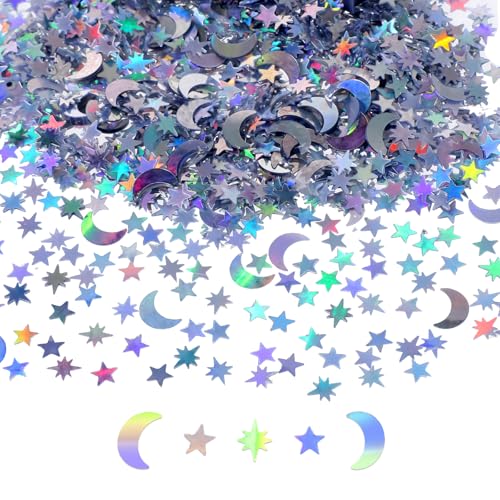 4000 Stück Stern Konfetti, Glitzer Sterne Konfetti, Glitzerfolie Konfetti Glitzer Stern Mond Streudeko, Streudeko Sterne für Geburtstagsfeiern Hochzeitsfeier Handwerk DIY Tisch Streudeko 4000 Stück Stern Konfetti, Glitzer Sterne Konfetti, Glitzerfolie Konfetti Glitzer Stern Mond Streudeko, Streudeko Sterne für Geburtstagsfeiern Hochzeitsfeier Handwerk DIY Tisch Streudeko von ZEYIYER