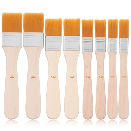 ZEYIYER 8 kleine Pinsel, 1,3–2,5 cm Breite, Holzgriff, Malpinsel-Set, weiche Borsten, Malpinsel, Werkzeug zum Ausbessern, Malen, Wände, Türen, Schränke, Zäune, Möbel ZEYIYER 8 kleine Pinsel, 1,3–2,5 cm Breite, Holzgriff, Malpinsel-Set, weiche Borsten, Malpinsel, Werkzeug zum Ausbessern, Malen, Wände, Türen, Schränke, Zäune, Möbel von ZEYIYER